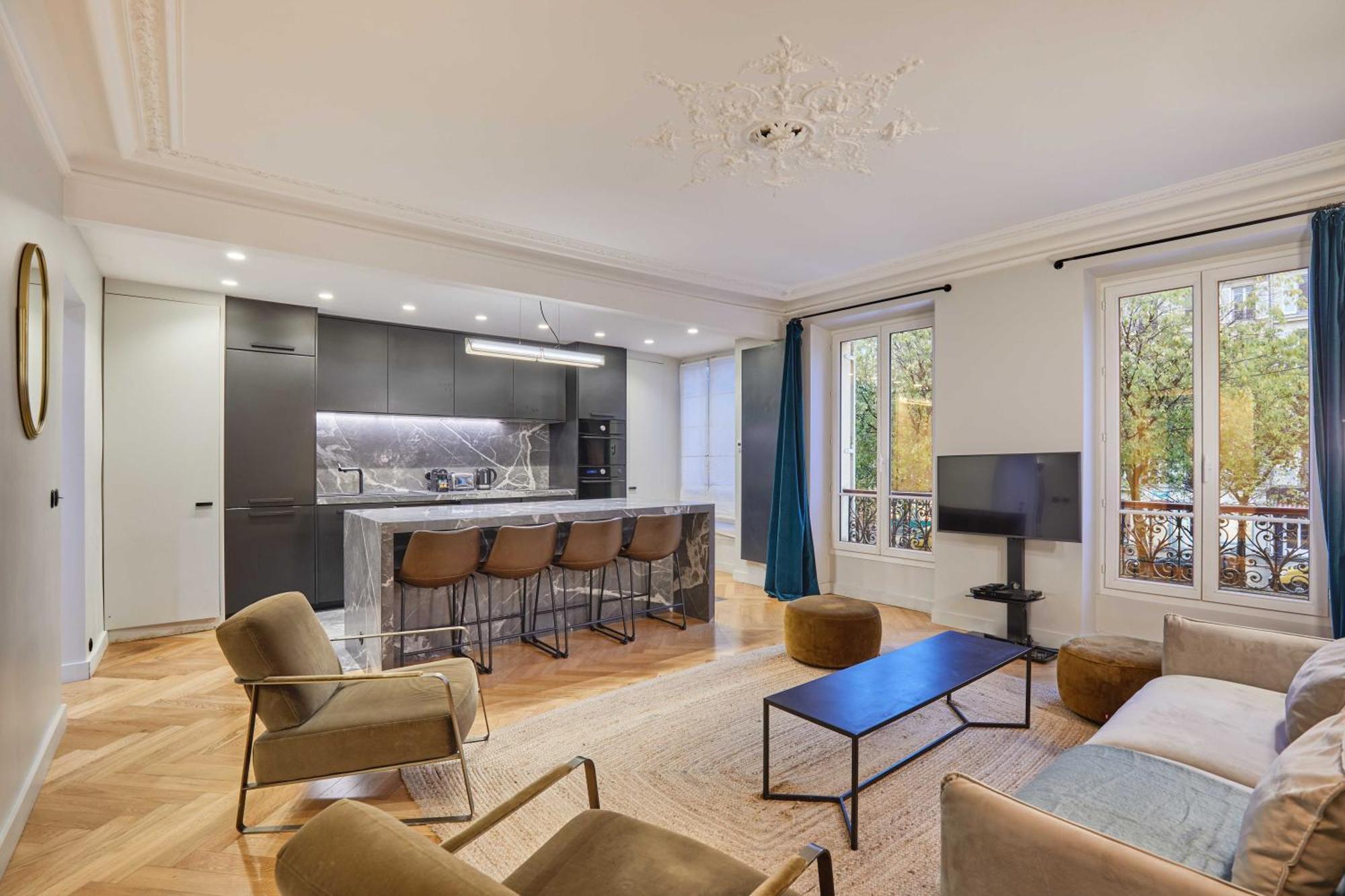 Magnificent Apartment - 3Br- 8P - Batignolles Paris Luaran gambar